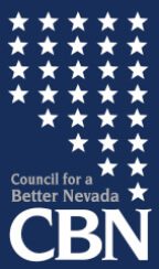 blue and white-starred logo of Council for a Better Nevada