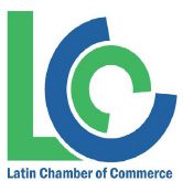 green and blue logo for Latin Chamber of Commerce